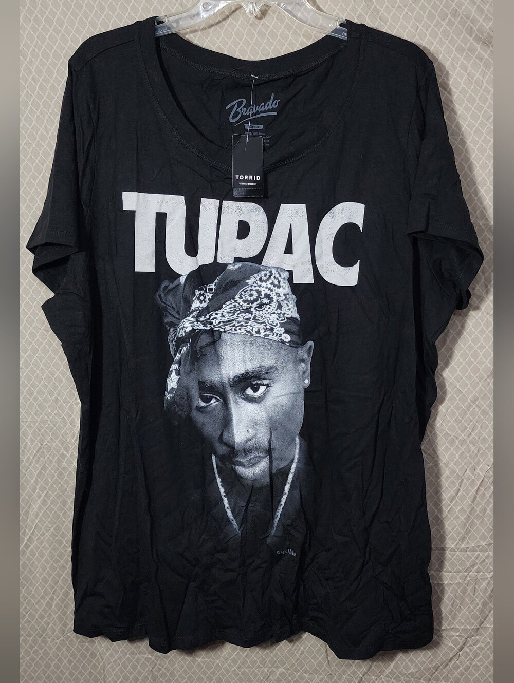 NWT Torrid/Bravado Tupac Shakur Graphic Black Tshirt Size 3